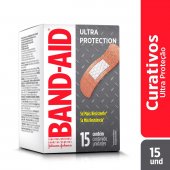 Curativos Band-Aid Ultra Protection Super Resistente com 15 unidades