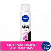 NIVEA DESODORANTE AEROSOL FEMININO INVISIBLE FOR BLACK & WHITE CLEAR 97 G