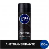 Desodorante Aerosol Antitranspirante Nivea Men Deep Original Carvão Ativado 150ml