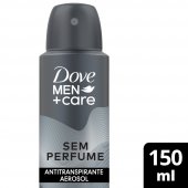 Desodorante Dove Men+Care Sem Perfume Aerossol Antitranspirante com 150ml