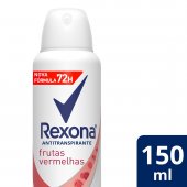 Desodorante Rexona Frutas Vermelhas Aerosol Antitranspirante Sem Álcool com 150ml