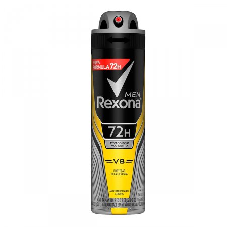 Desodorante Antitranspirante Rexona Masculino Aerosol V8/Amarelo 90g ...