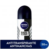 Desodorante Roll-On Nivea Men Black&White Invisible com 50ml