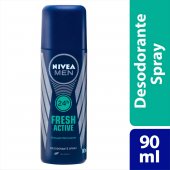 Desodorante Spray Nivea Men Fresh Active com 90ml