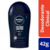 Desodorante Nivea Men Clinical Intense Control Antitranspirante em Barra com 42g