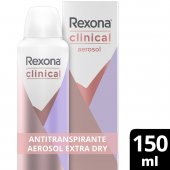 Desodorante Antitranspirante Aerosol Rexona Clinical Extra Dry Feminino com 150ml