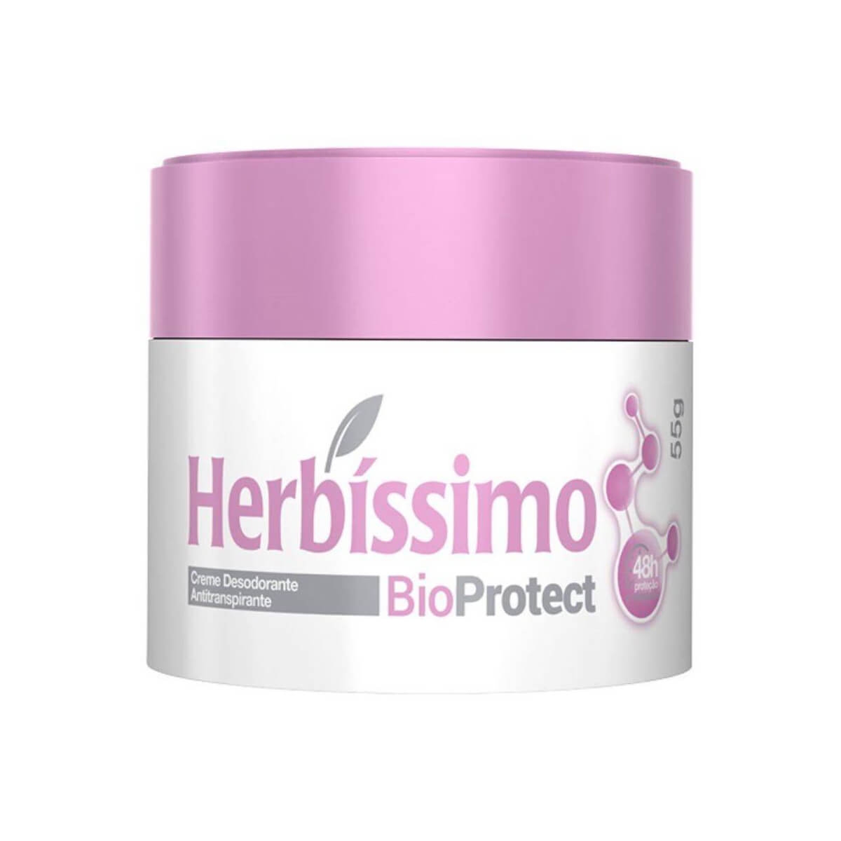 Desodorante Herbíssimo Bio Protect Hibisco em Creme com 55g