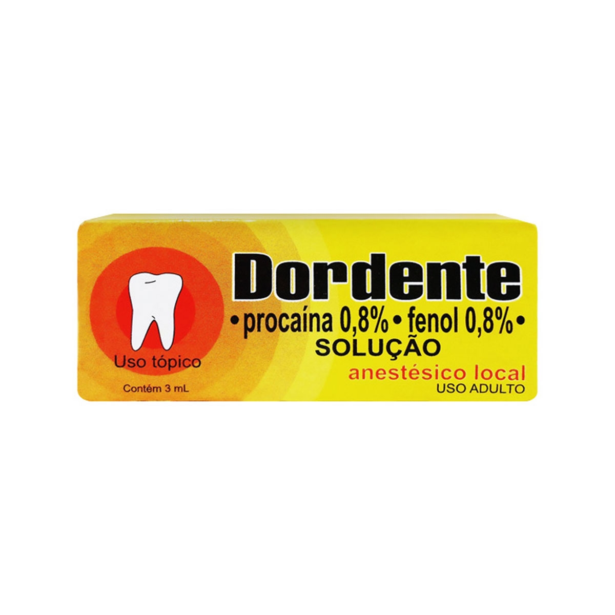 Dordente Procaína 8mg Solução 3ml
