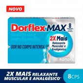 Dorflex Max Dipirona 600mg + Citrato de Orfenadrina 70mg + Cafeína 100mg 8 comprimidos