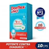 Dorflex UNO para Enxaqueca Dipirona Monoidratada 1g 10 comprimidos efervescentes
