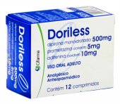 Doriless 500mg + 5mg + 10mg com 12 comprimidos