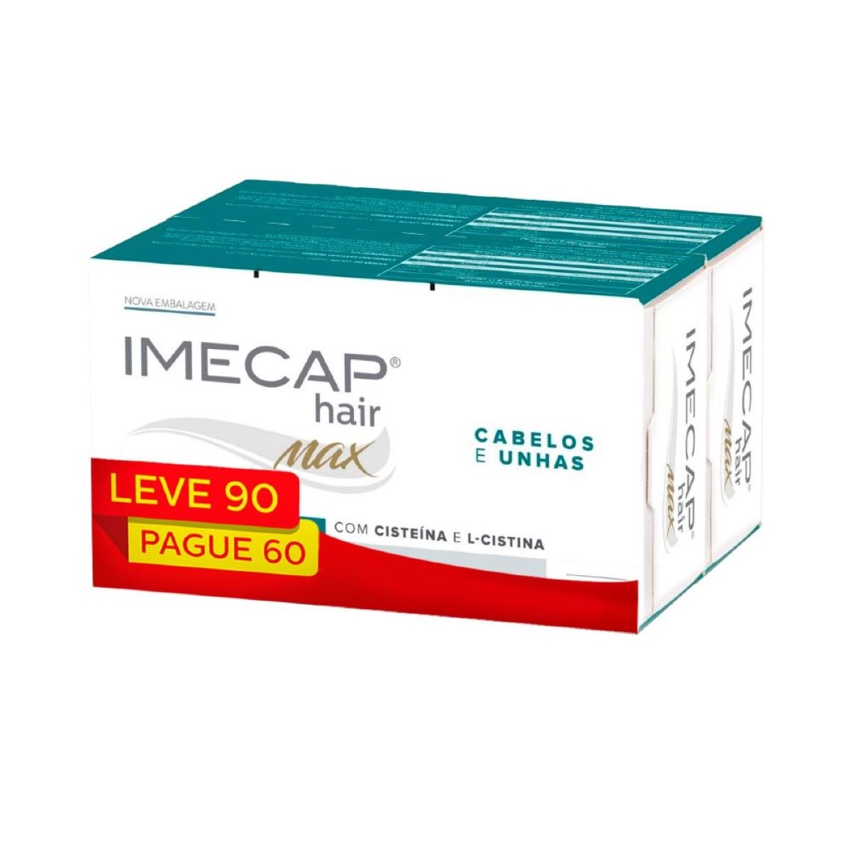Imecap Hair Max Cabelos e Unhas Kit 60 + 30 cápsulas Menor preço em Imecap Hair Max Cabelos e Unhas Kit 60 + 30 cápsulas
