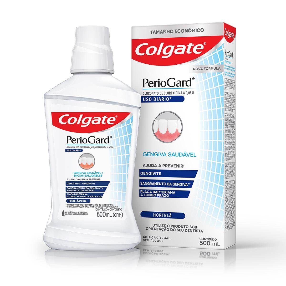 Enxaguante Antisséptico Bucal Colgate PerioGard Gengiva Saudável Sem Álcool 500ml Menor preço em Enxaguante Antisséptico Bucal Colgate PerioGard Gengiva Saudável Sem Álcool 500ml