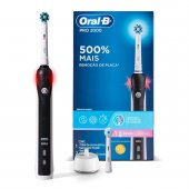 Escova de Dente Elétrica Oral-B Pro 2000 Sensi Ultrafino 220v Recarregável com 1 unidade + Refil