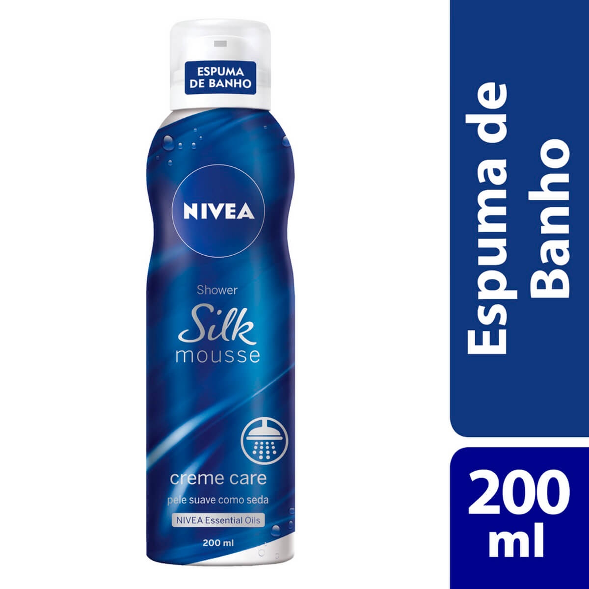 Espuma de Banho Nivea Creme Care Silk Mousse com 200ml Menor preço em Espuma de Banho Nivea Creme Care Silk Mousse com 200ml