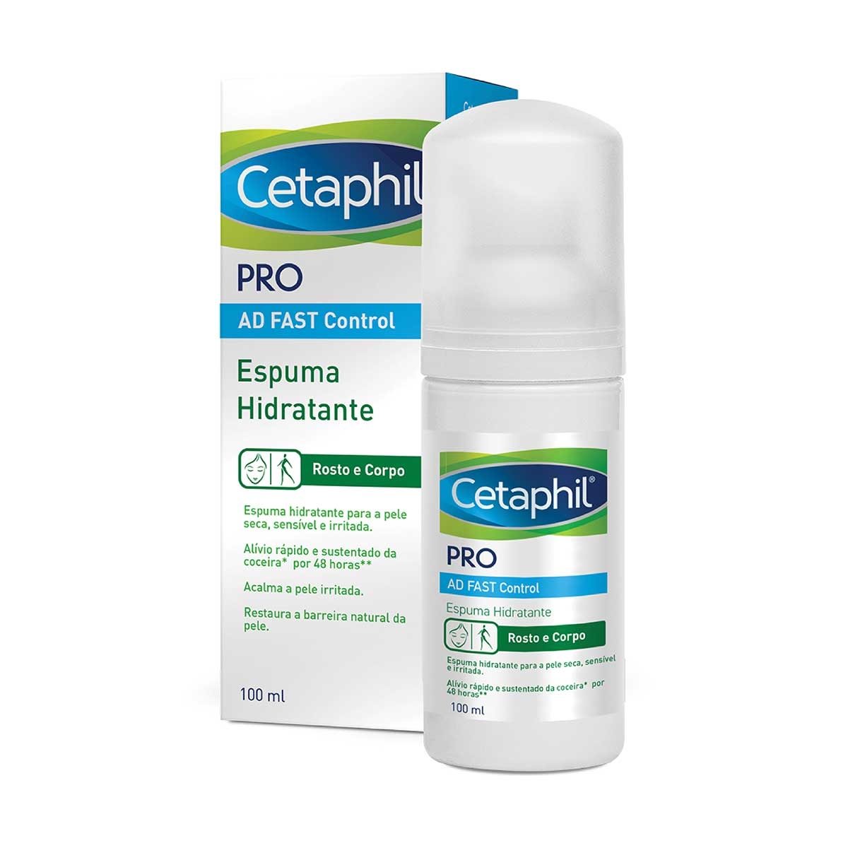 Espuma Hidratante Cetaphil Pro AD Fast Control Rosto e Corpo com 100ml 100ml