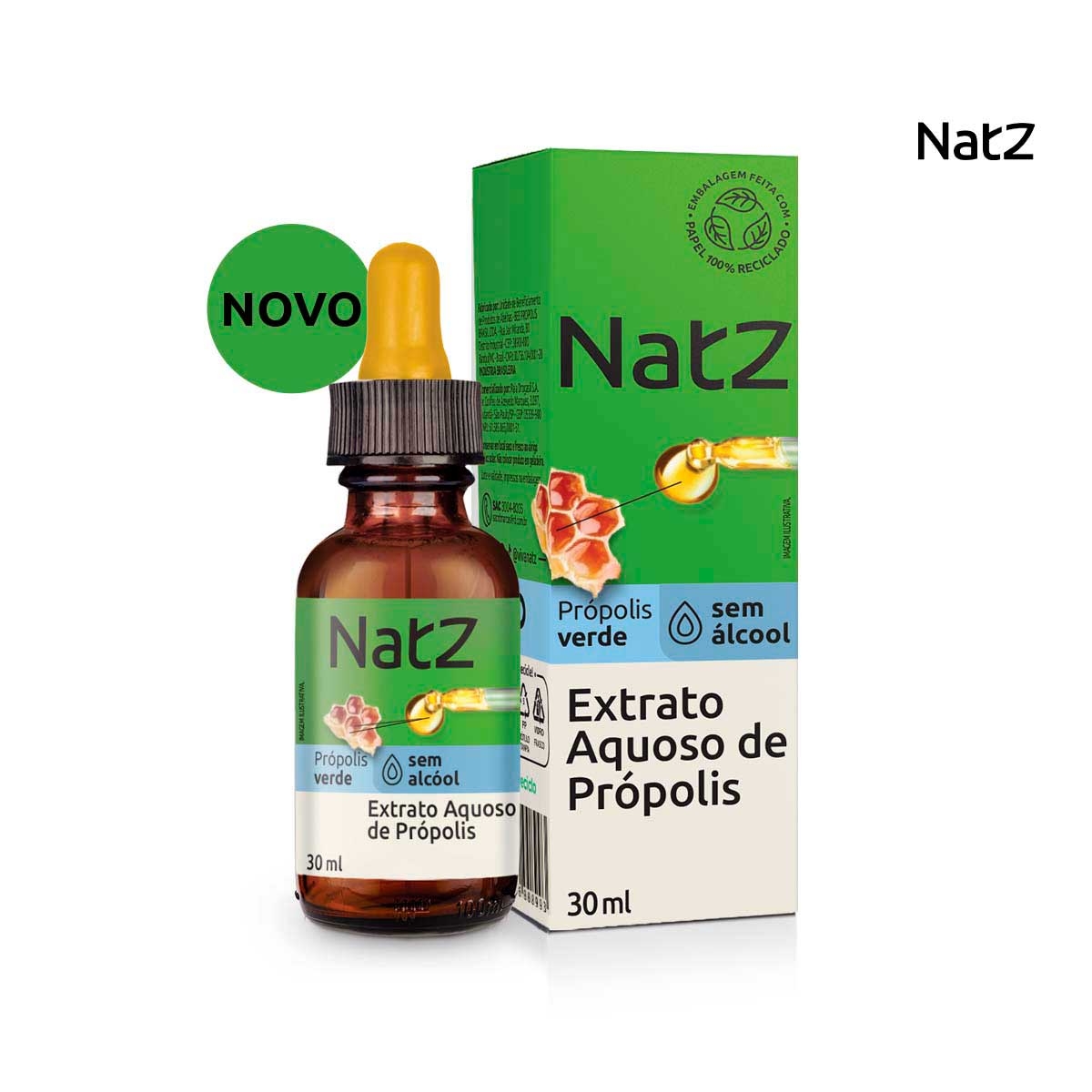Extrato de Própolis Natz Verde Aquoso 30ml Menor preço em Extrato de Própolis Natz Verde Aquoso 30ml