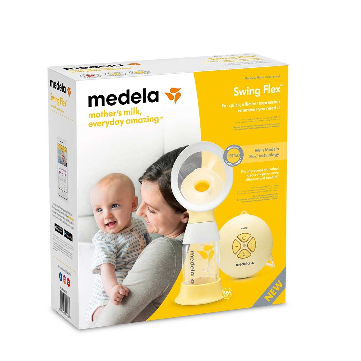 Extrator de Leite Materno Elétrico Medela Swign Flex 1 Unidade 1 Unidade
