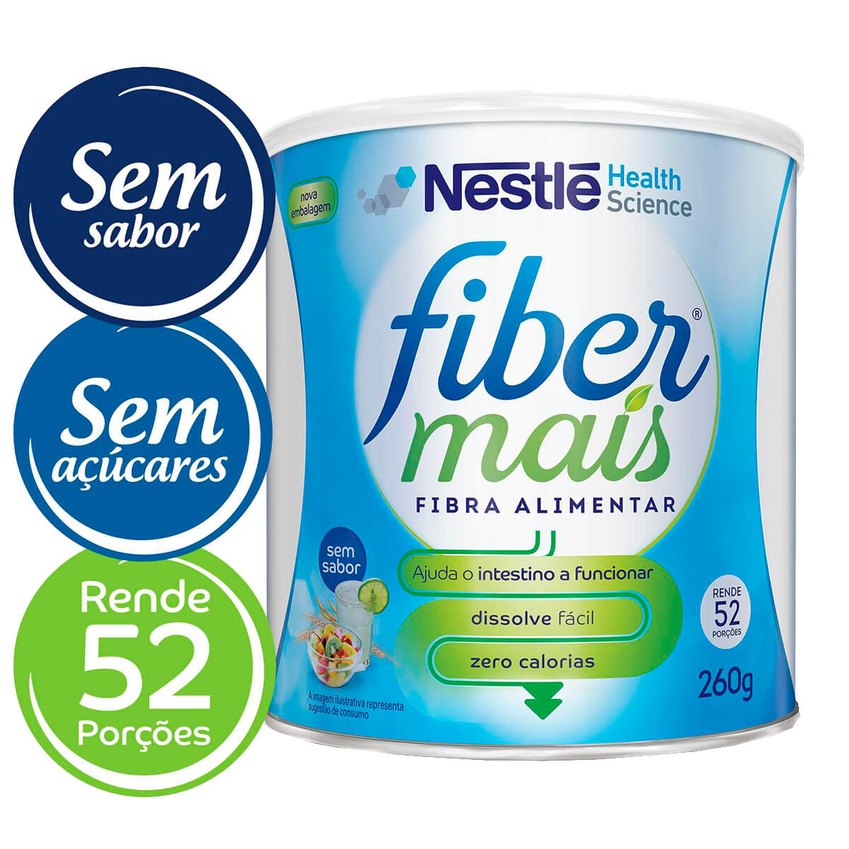 Fibra Alimentar Nestlé Fiber Mais Sem Sabor