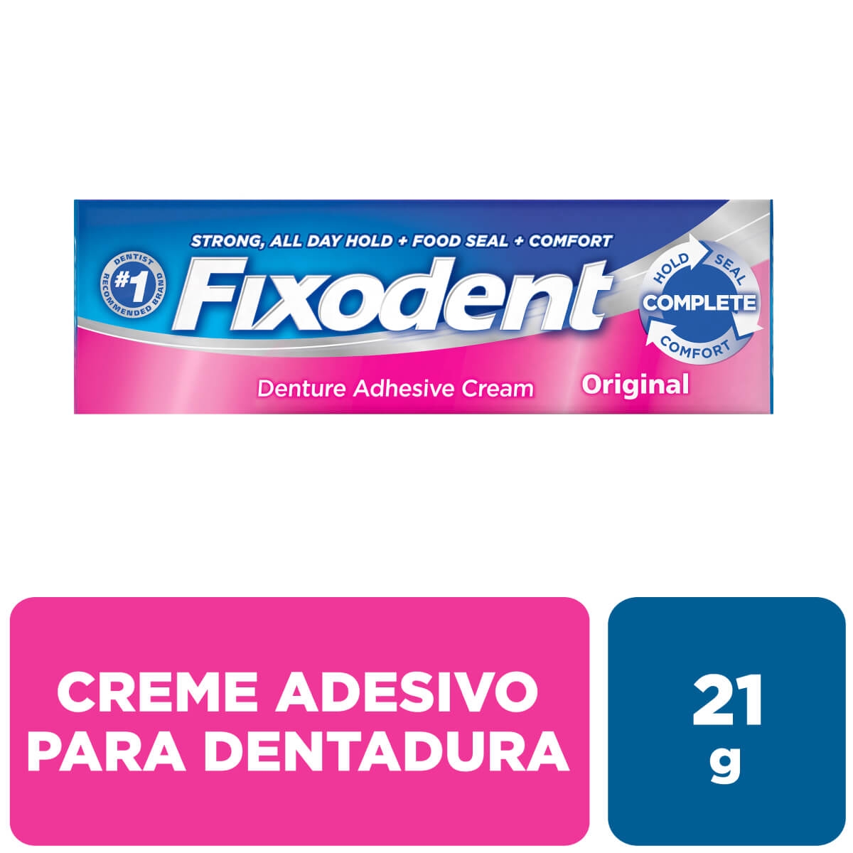 Creme Fixador de Dentadura Fixodent Original com 21g