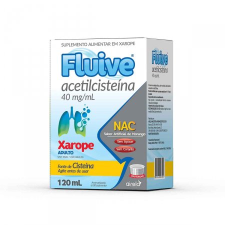 FluiXpec Acetilcisteína Xarope Sabor Morango SupraErvas 120ml