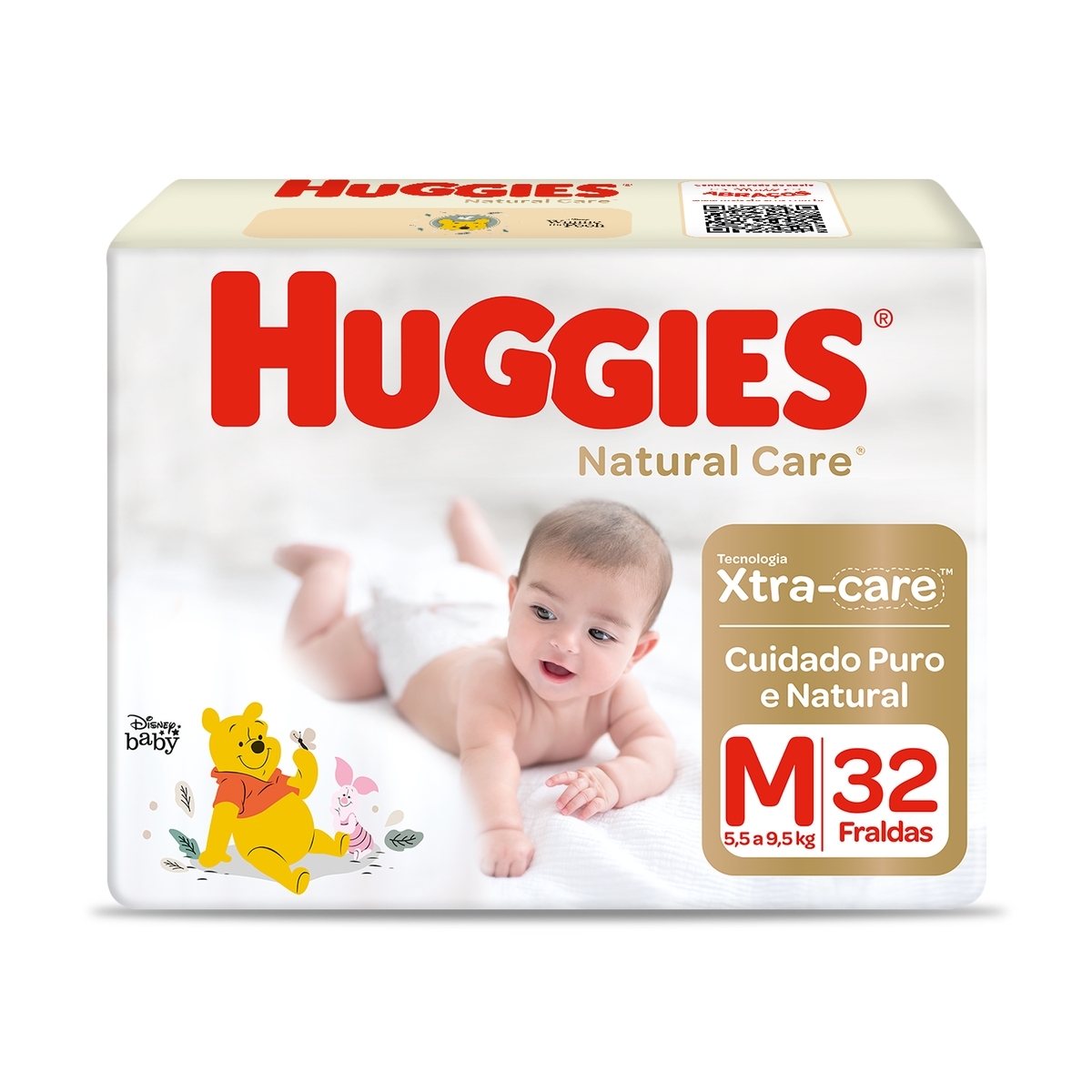 Fralda Huggies Natural Care M - 32 Unidades