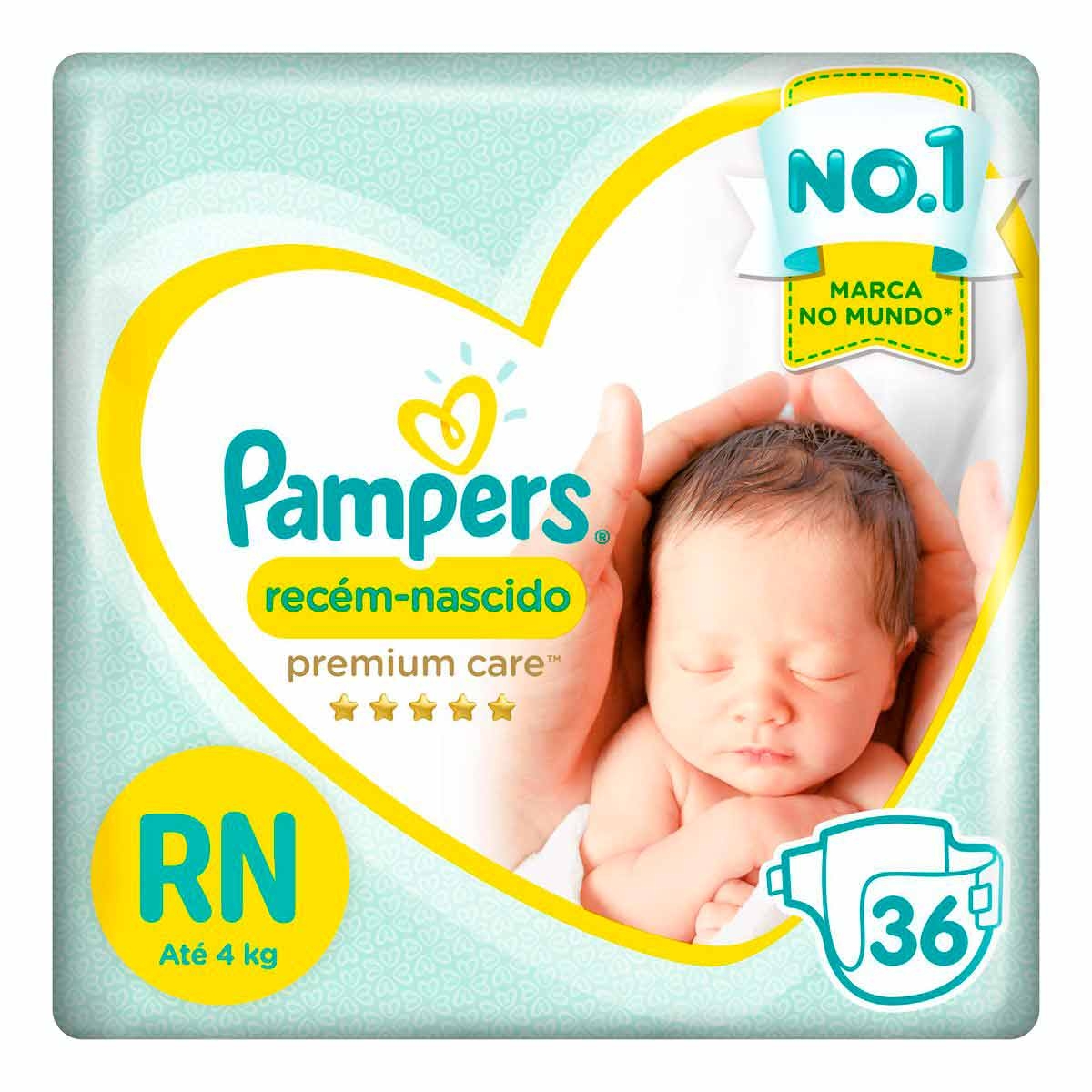 Fralda Pampers Premium Care RN - 36 Unidades