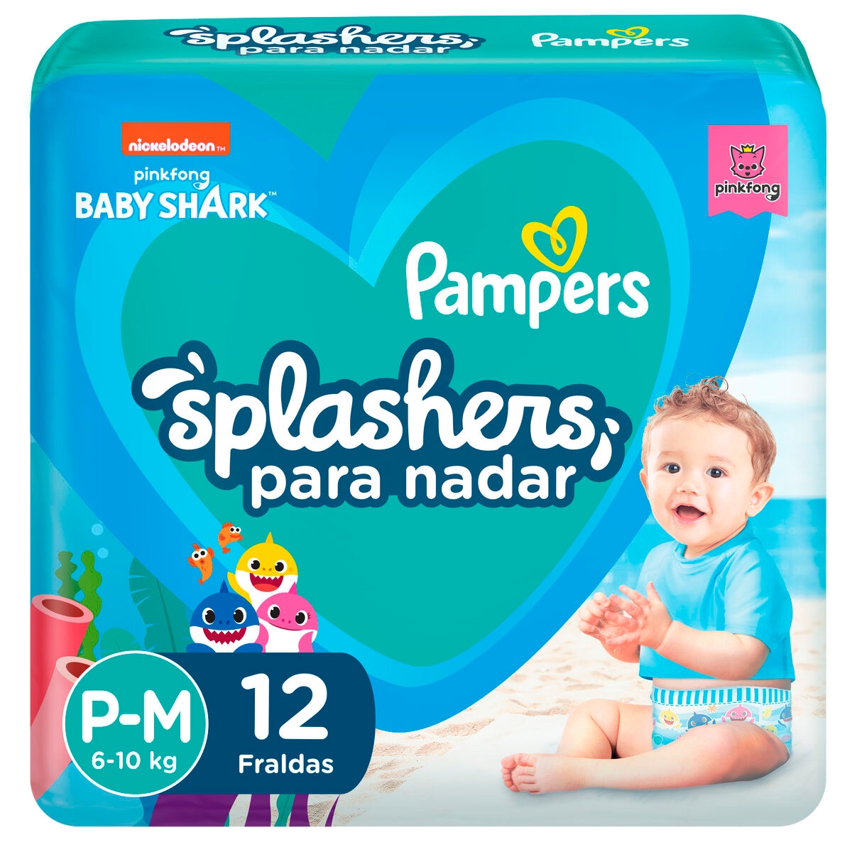 Fralda Pampers Praia e Piscina Splashers Baby Shark P/M - 12 Unidades Menor preço em Fralda Pampers Praia e Piscina Splashers Baby Shark P/M - 12 Unidades