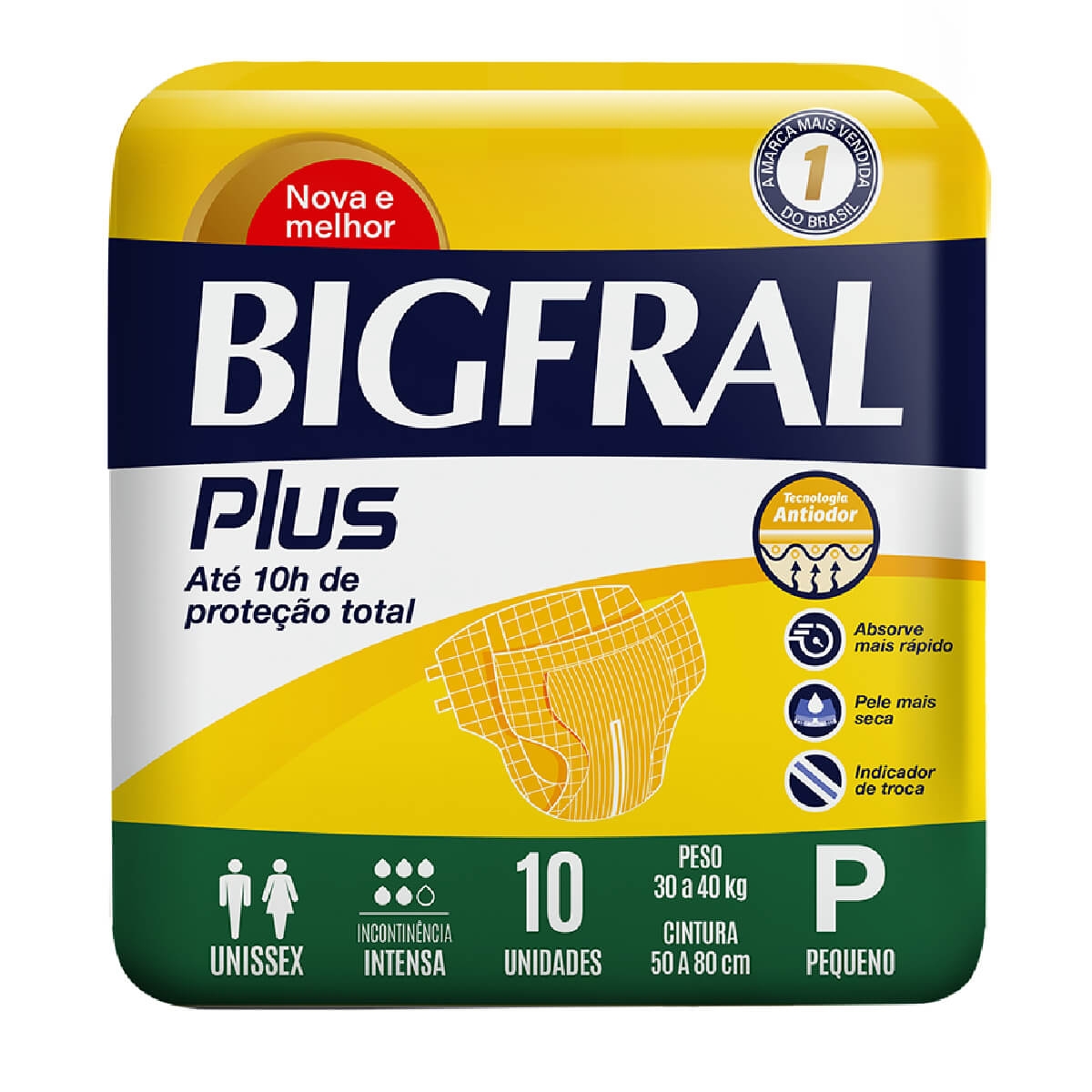 Fralda Adulto Bigfral Plus P 10 unidades Menor preço em Fralda Adulto Bigfral Plus P 10 unidades
