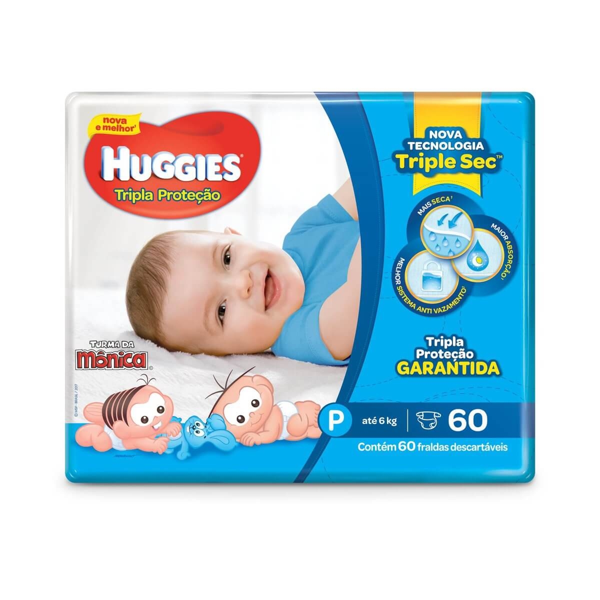 Fralda Huggies Tripla Proteção Tamanho P Menor preço em Fralda Huggies Tripla Proteção Tamanho P