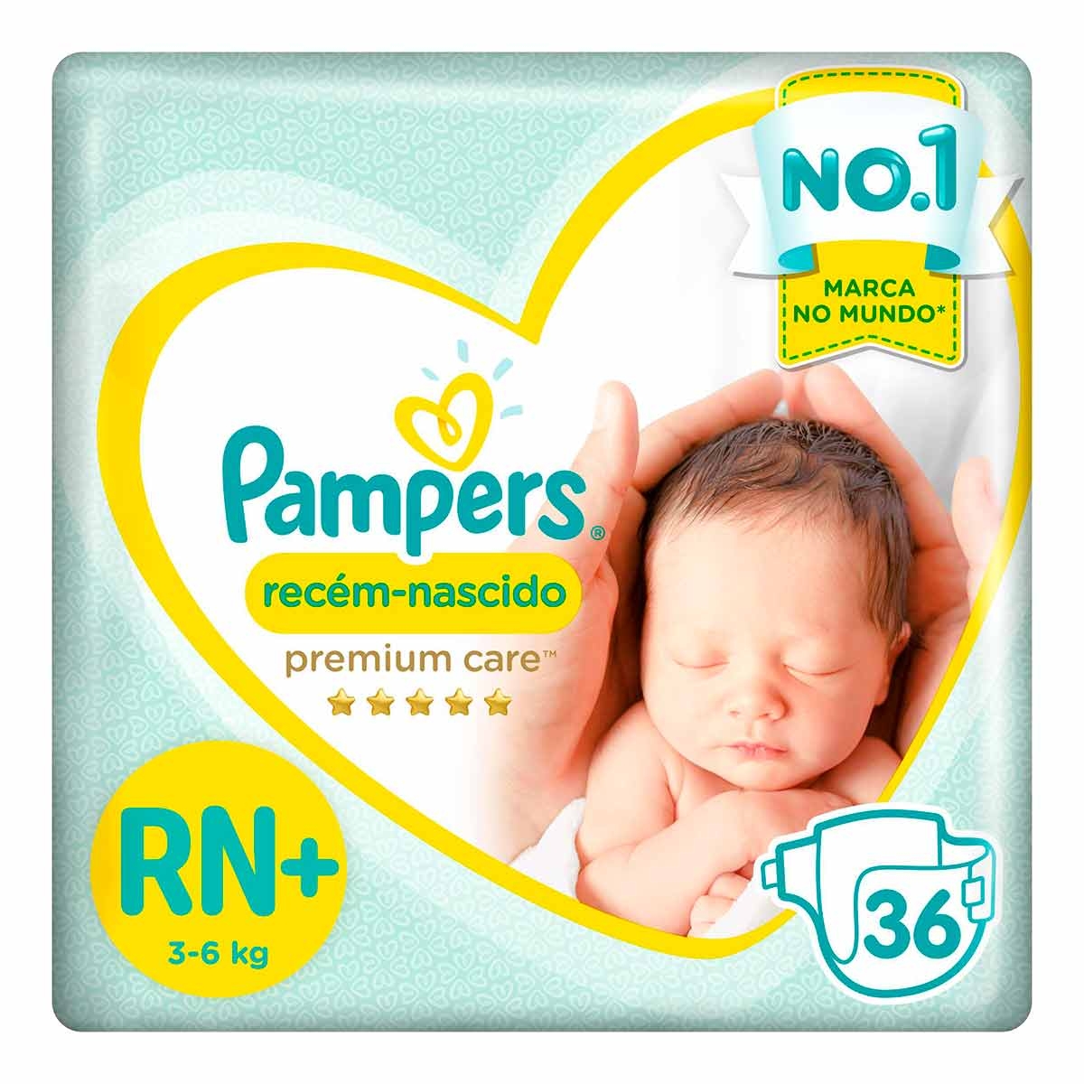 Fralda Pampers Premium Care RN+ - 36 unidades