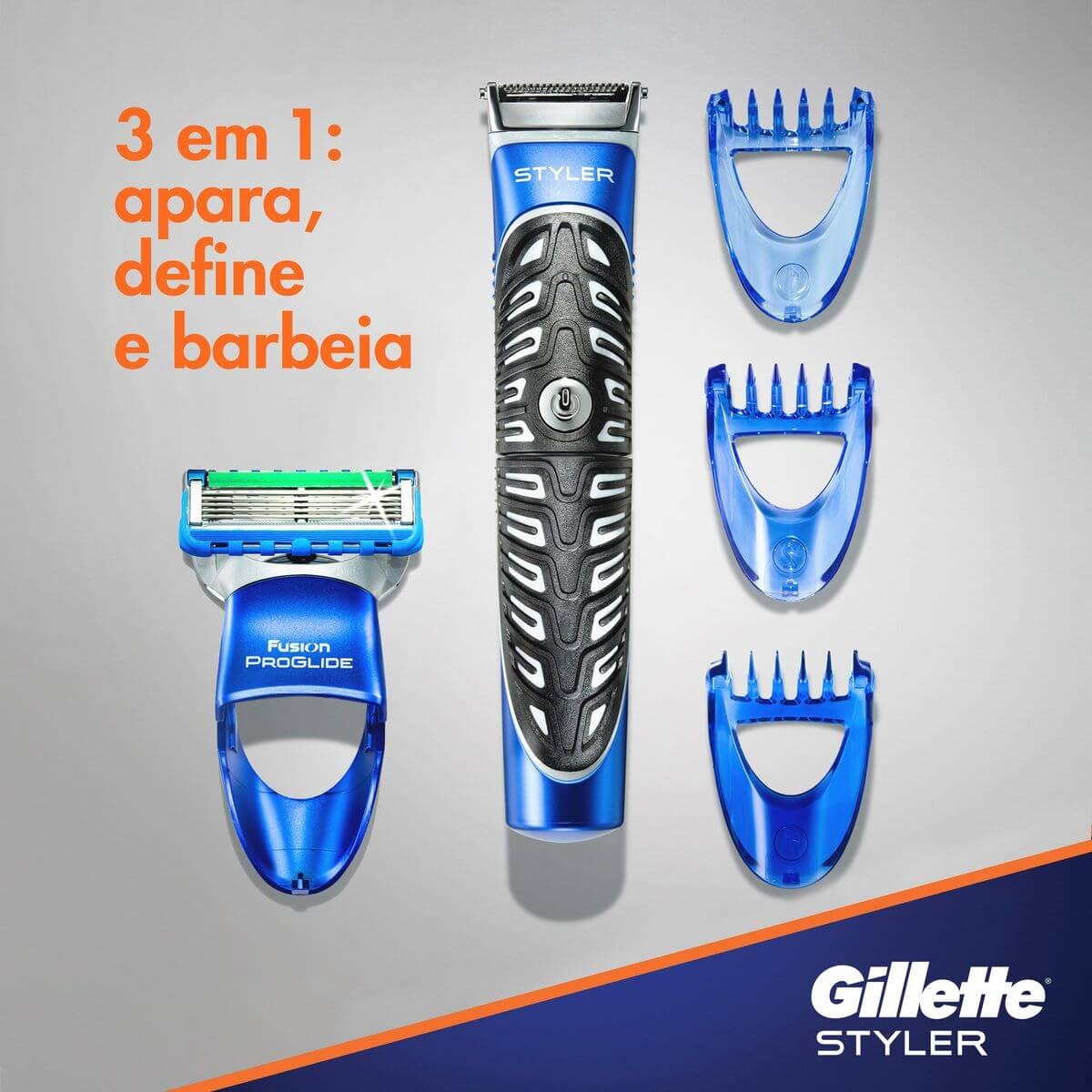 Aparelho de Barbear Gillette Styler 3 em 1 com 1 unidade | Drogasil