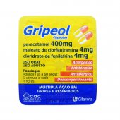 Gripeol Paracetamol 400mg + Cloridrato Fenillefrina 4mg + Maleato de Clorfeniramina 4mg 10 cápsulas