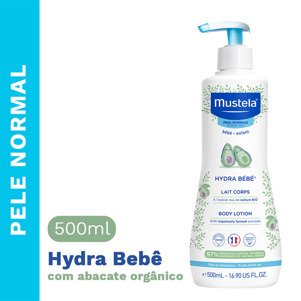 Hidratante Corporal Infantil Mustela Hydra Bebê com 500ml Menor preço em Hidratante Corporal Infantil Mustela Hydra Bebê com 500ml
