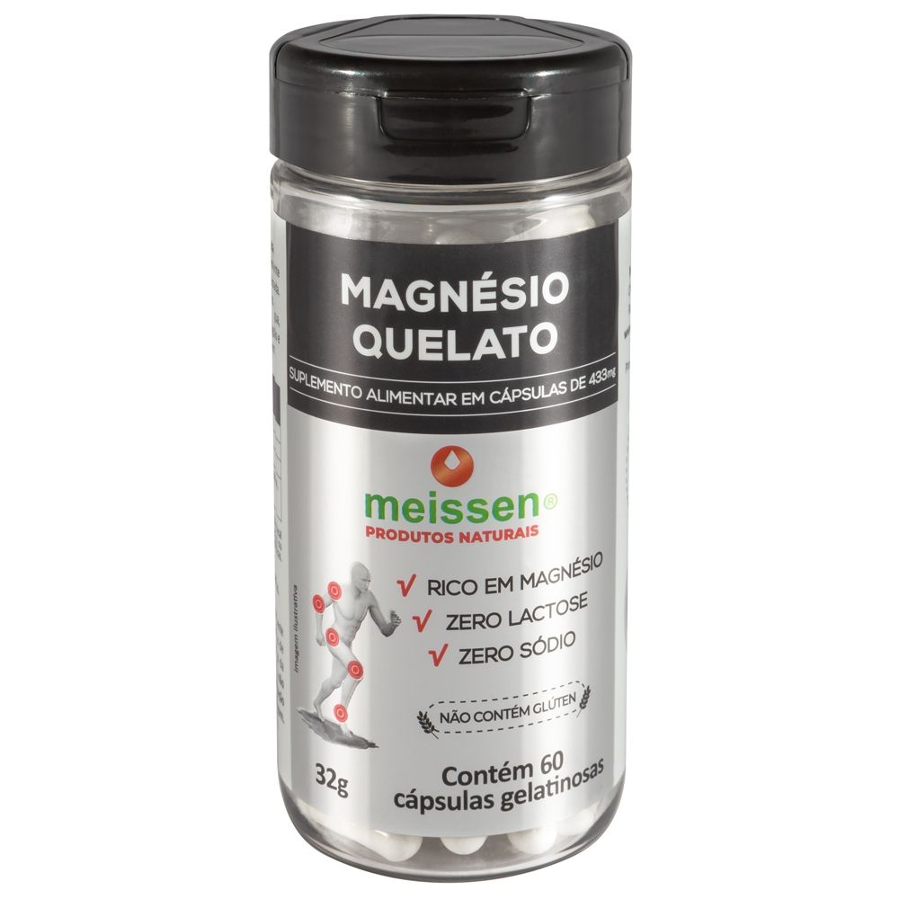 Magnésio Quelato 433Mg C/ 60 Cápsulas - Meissen Menor preço em Magnésio Quelato 433Mg C/ 60 Cápsulas - Meissen