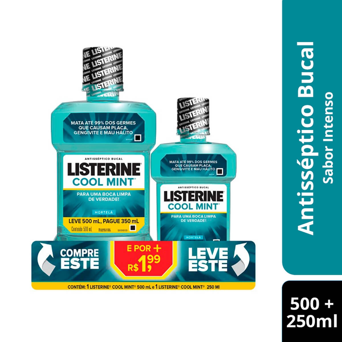 Listerine Cool Mint Enxaguante Antisséptico Bucal Kit com 500ml + 250ml é ruim? Listerine Cool Mint Enxaguante Antisséptico Bucal Kit com 500ml + 250ml é boa?