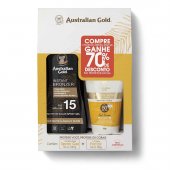 Kit Australian Gold Protetor Solar Corporal FPS 15 Spray Gel 235g + Facial FPS 50 Gel Creme 50g
