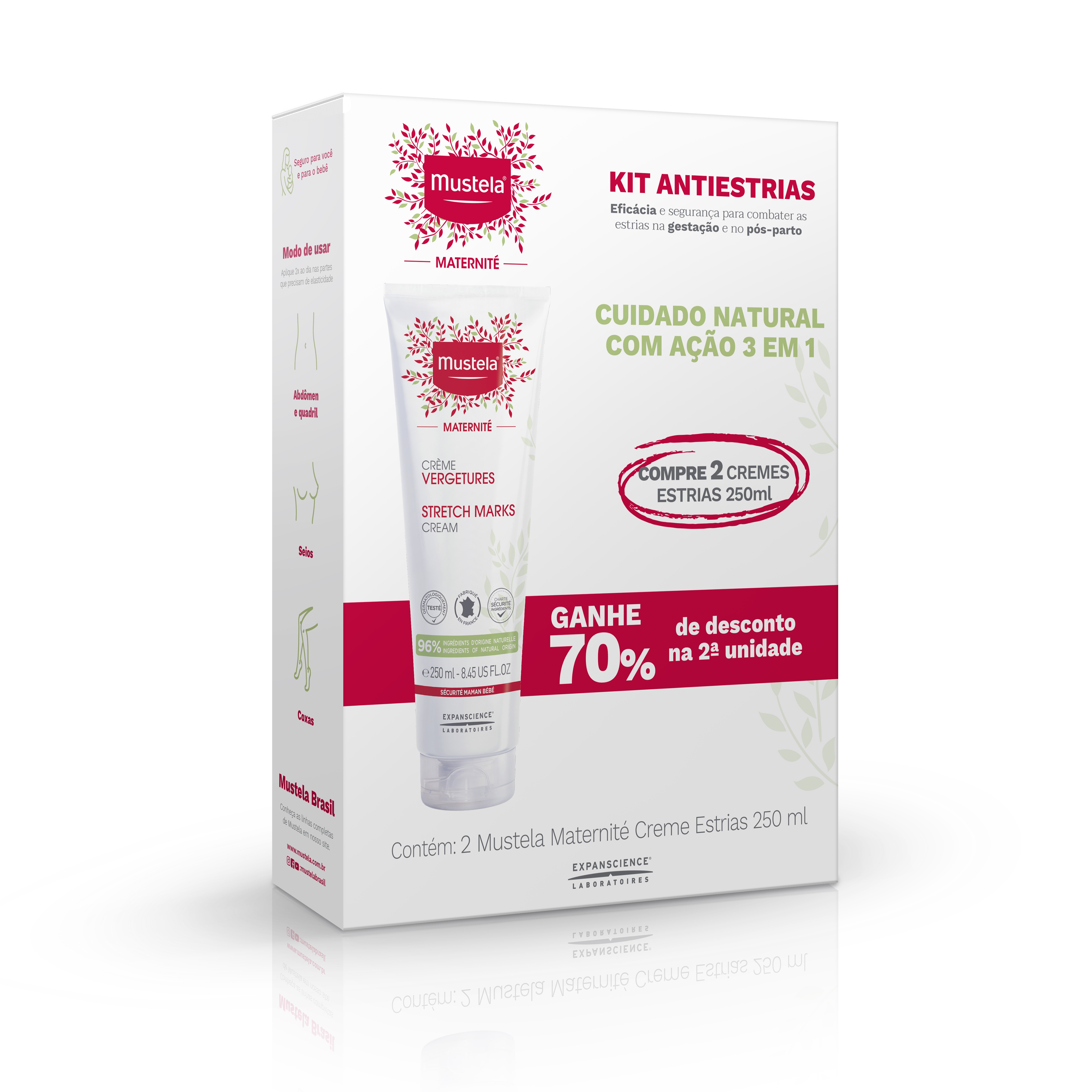 Kit Creme para Prevenção de Estrias Mustela Maternité 2 unidades 250ml cada