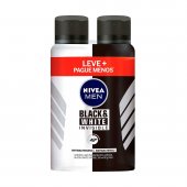 Kit Desodorante Aerosol Nivea Men Black&White Invisible com 2 unidades