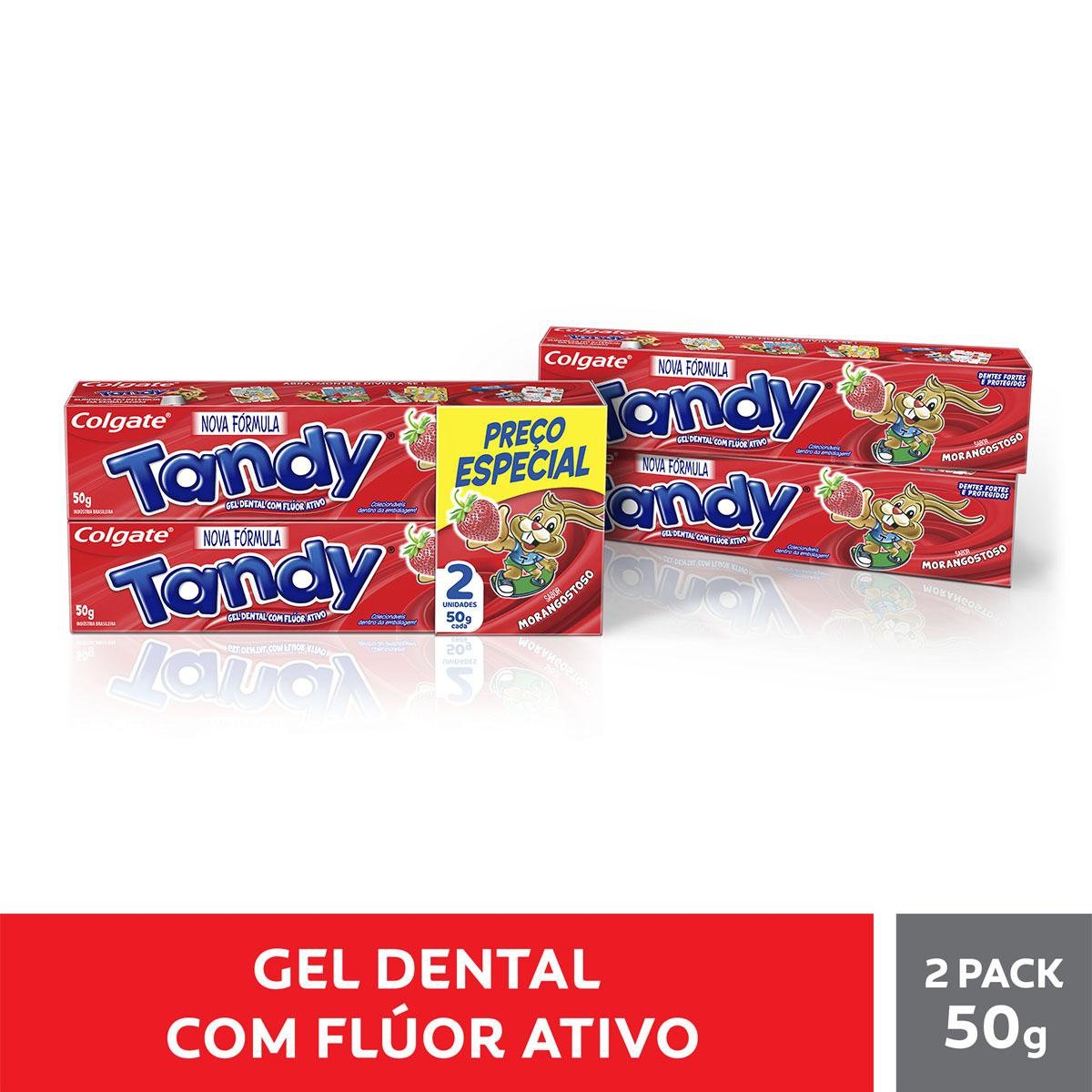 Kit Gel Dental Infantil Colgate Tandy Morango 2 unidades de 50g cada Menor preço em Kit Gel Dental Infantil Colgate Tandy Morango 2 unidades de 50g cada