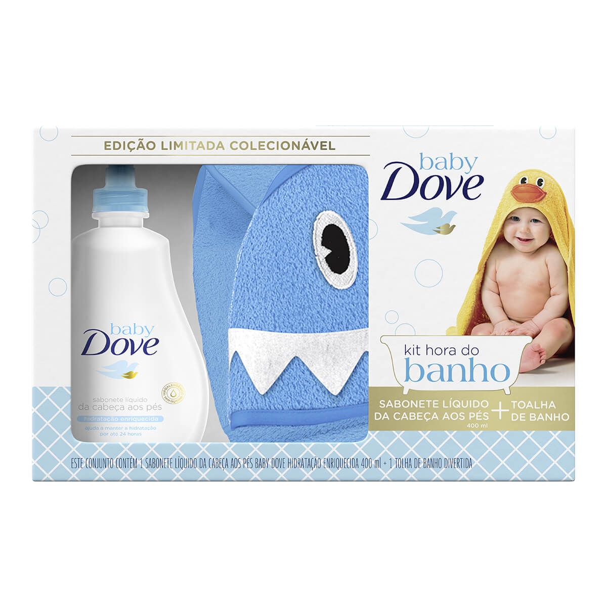 DOVE BABY SABONETE LIQUIDO INFANTIL HIDRATACAO ENRIQUECIDA 400ML + TOALHA Menor preço em DOVE BABY SABONETE LIQUIDO INFANTIL HIDRATACAO ENRIQUECIDA 400ML + TOALHA