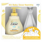 Kit Sabonete Líquido Dove Baby Hidratação Glicerinada 400ml + Naninha Gatinho