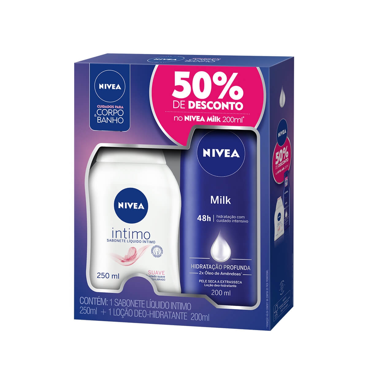 Kit Nivea Sabonete Líquido Intimo + Hidratante Milk Menor preço em Kit Nivea Sabonete Líquido Intimo + Hidratante Milk