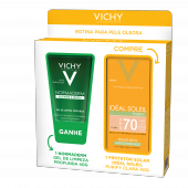 VICHY CAPITAL SOLEIL PURIFY CLARA FPS70 40G + GEL DE LIMPEZA NORMADERM 40G