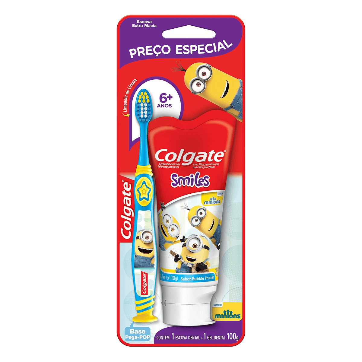 Kit Colgate Smiles Minions Escova de Dente Infantil + Creme Dental Infantil com 100g Menor preço em Kit Colgate Smiles Minions Escova de Dente Infantil + Creme Dental Infantil com 100g