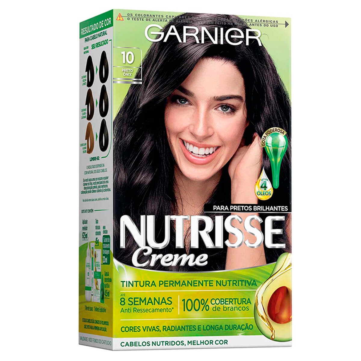 Tintura Permanente Nutrisse Creme 10 Preto Ônix Garnier 1 Unidade