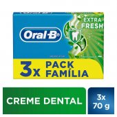 Kit Pasta de Dente Oral B Extrafresh com 3 unidades de 70g cada