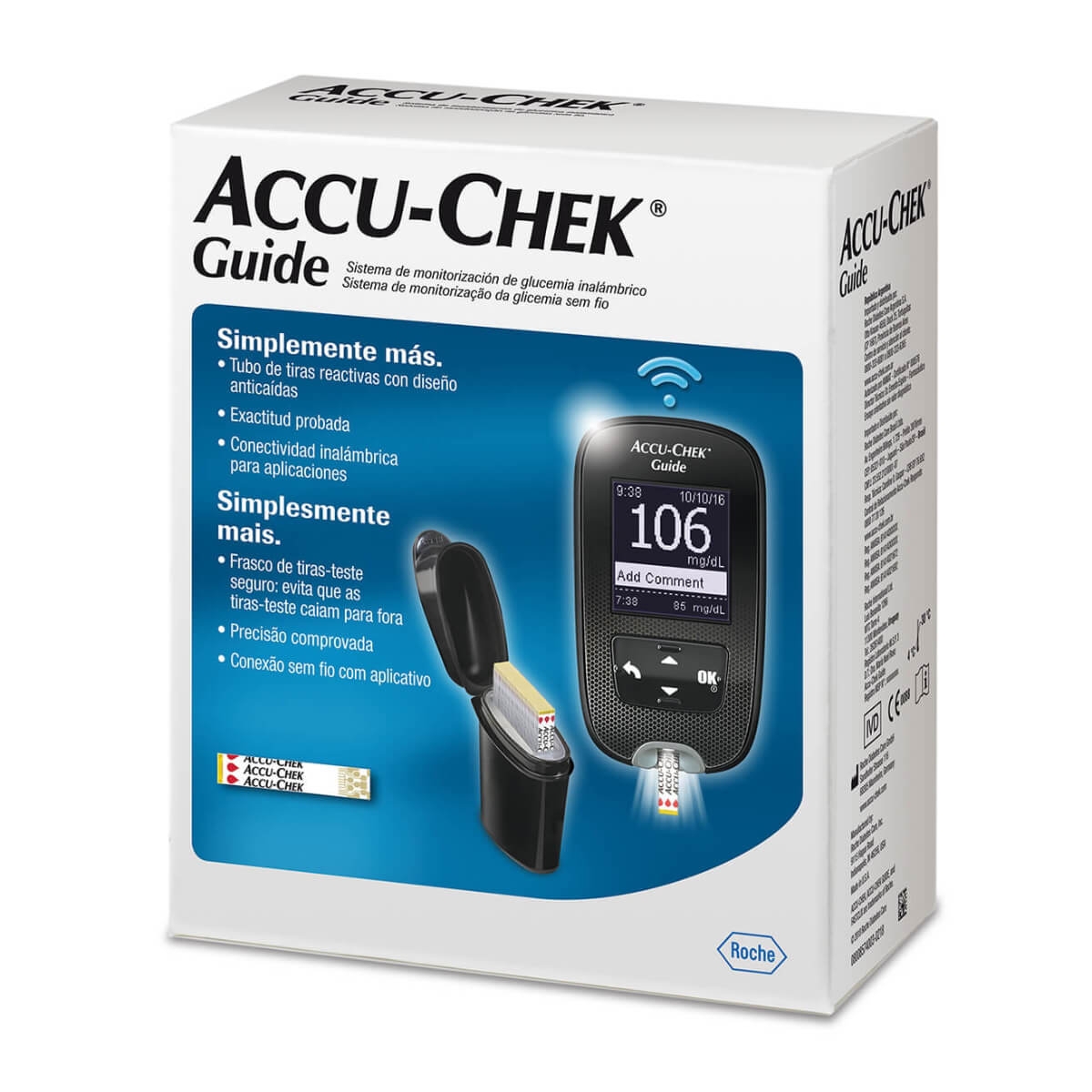 Kit Kit para Controle de Glicemia Accu Chek Guide com 1 Monitor de Glicemia + 10 tiras Tiras-teste + 1 Lancetador Menor preço em Kit Kit para Controle de Glicemia Accu Chek Guide com 1 Monitor de Glicemia + 10 tiras Tiras-teste + 1 Lancetador