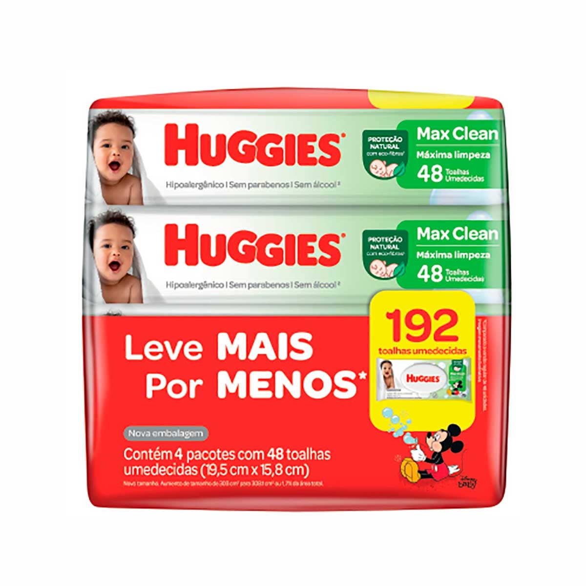 Lenço Umedecido Huggies Max Clean com 192 Unidades 192 Unidades