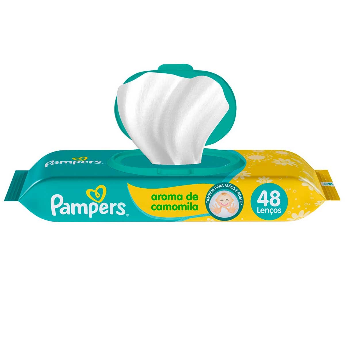 Lenços Umedecidos Pampers Aroma de Camomila com 48 Unidades Menor preço em Lenços Umedecidos Pampers Aroma de Camomila com 48 Unidades